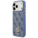 Guess 4G Strass Logo & Big Strap Metal Buttons MagSafe Case for iPhone 17 Pro Max - Blue - Cell phone cases