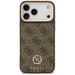 Guess 4G Strass Logo & Big Strap Metal Buttons MagSafe Case for iPhone 17 Pro Max - Brown - Cell phone cases