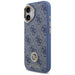 Guess 4G Strass Logo & Big Strap Metal Buttons MagSafe Case for iPhone 17 - Blue - Cell phone cases