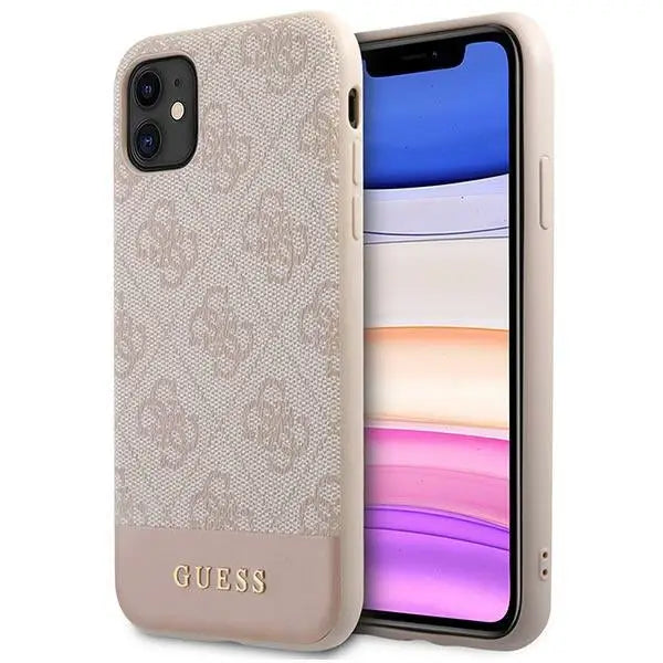 Guess 4G Stripe Collection Case for iPhone 11 / Xr 6.1’’ - Pink - Cell phone cases and covers<<<HurtelXML