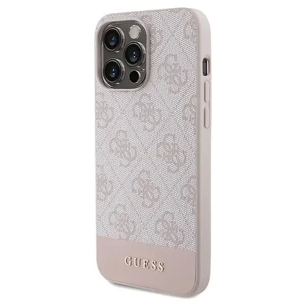 Guess 4G Stripe Collection case for iPhone 14 Pro Max - pink - Cell phone cases and covers<<<HurtelXML