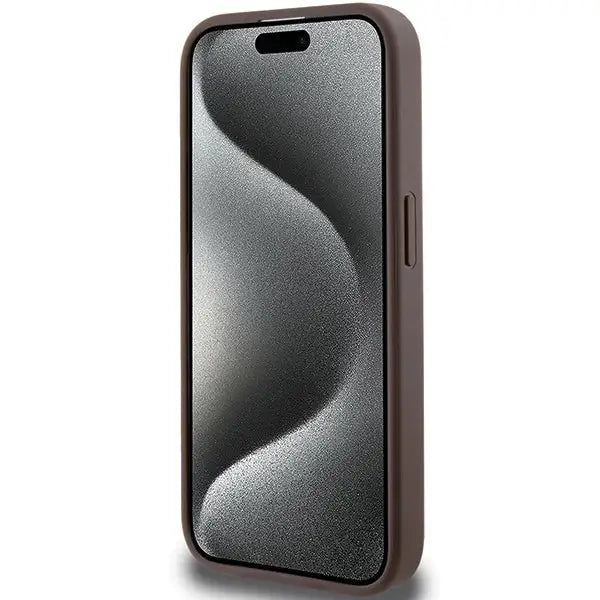 Guess 4G Stripe Collection case for iPhone 15 Pro Max - brown - Cell phone cases and covers<<<HurtelXML