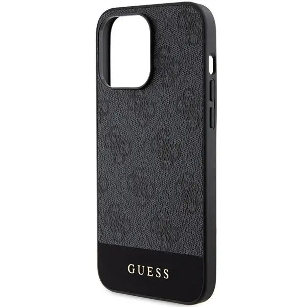 Guess 4G Stripe Collection case for iPhone 15 Pro Max - gray - Cell phone cases and covers<<<HurtelXML