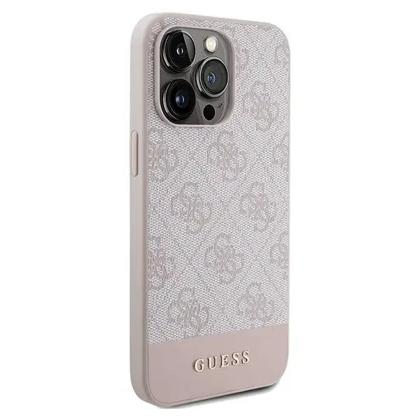 Guess 4G Stripe Collection case for iPhone 15 Pro Max - pink - Cell phone cases and covers<<<HurtelXML