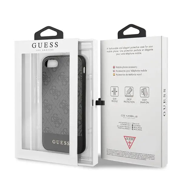 Guess 4G Stripe Collection case for iPhone 7 / 8 / SE 2020 / SE 2022 - gray - Cell phone cases and covers<<<HurtelXML