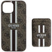 Guess 4G Stripes case with Magsafe wallet for iPhone 15 brown - Cell phone cases and covers<<<HurtelXML