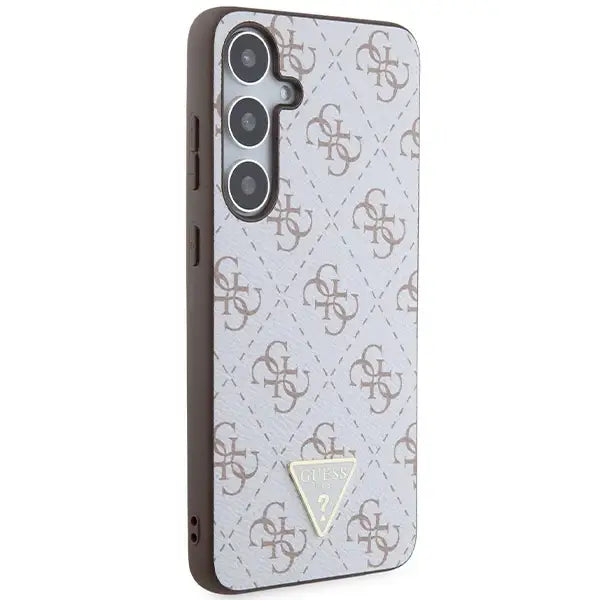 Guess 4G Triangle case for Samsung Galaxy S24+ - white - Cell phone cases and covers<<<HurtelXML