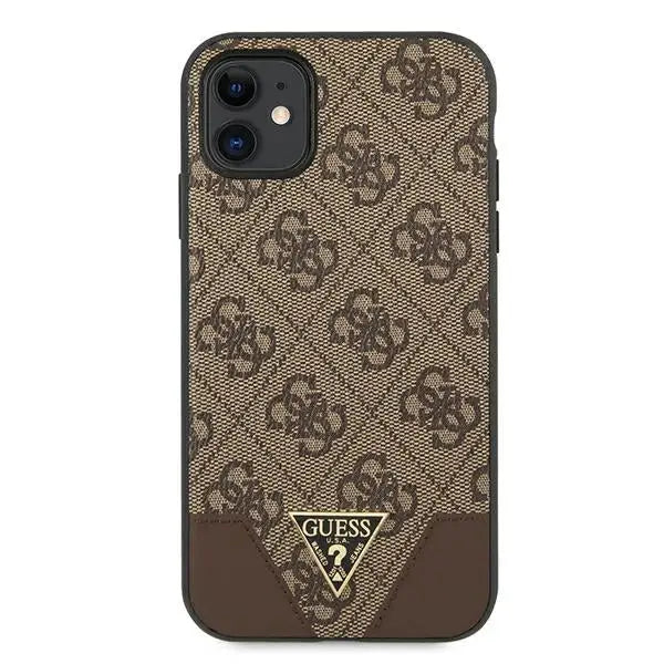 Guess 4G Triangle Collection case for iPhone 11 6.1’’ / Xr 6.1’’ - brown - Cell phone cases and covers<<<HurtelXML