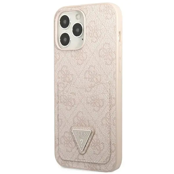 Guess 4G Triangle Logo Cardslot case for iPhone 13 Pro Max - pink - Cell phone cases and covers<<<HurtelXML