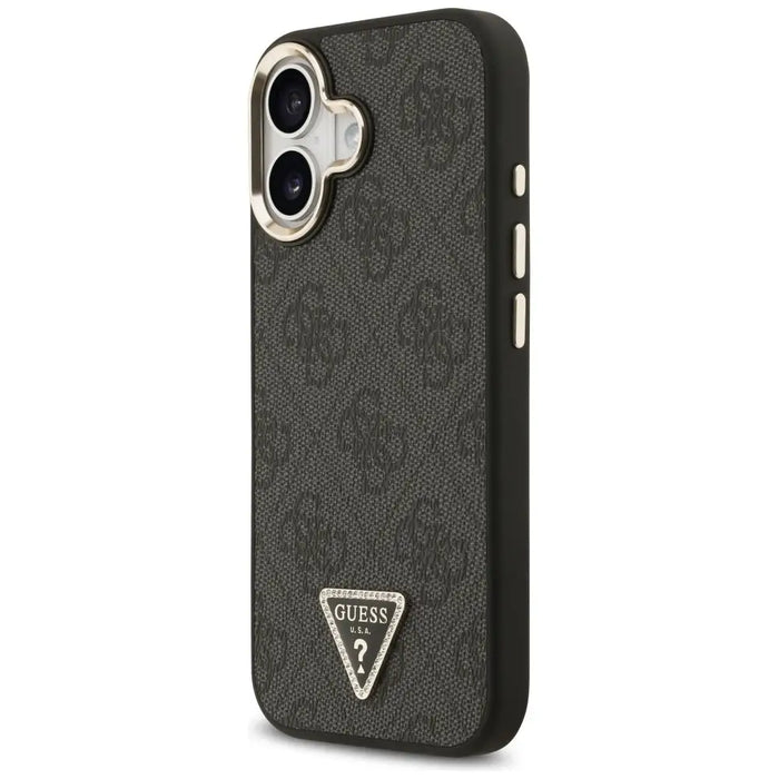 Guess 4G Triangle Logo MagSafe Case for iPhone 17 - Black and Gold - Cell phone cases and covers<<<HurtelXML
