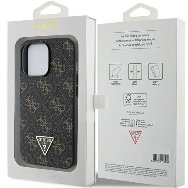 Guess 4G Triangle Metal Logo case for iPhone 13 Pro / iPhone 13 - black - Cell phone cases and covers<<<HurtelXML