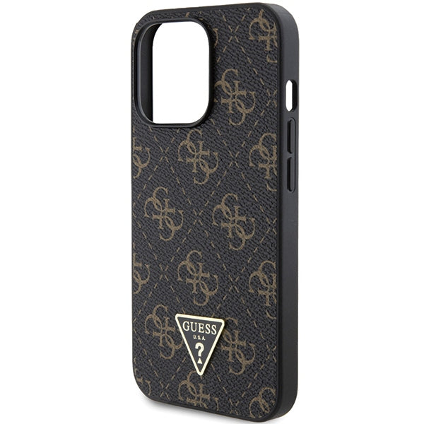 Guess 4G Triangle Metal Logo case for iPhone 14 Pro - black - Cell phone cases and covers<<<HurtelXML