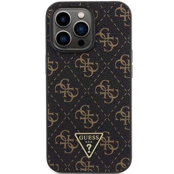 Guess 4G Triangle Metal Logo case for iPhone 14 Pro - black - Cell phone cases and covers<<<HurtelXML