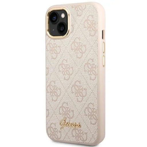 Guess 4G Vintage Gold Logo case for iPhone 14 - pink - Cell phone cases and covers<<<HurtelXML