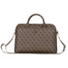 Guess 4G Zipper Pocket Triangle Logo 15’’ Laptop Bag - Brown - Laptop bags<<<HurtelXML