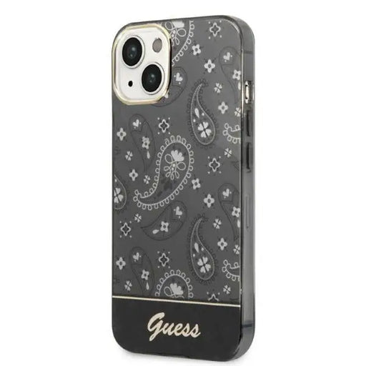 Guess Bandana Paisley Case for iPhone 14 / 15 / 13 6.1’’ - Black - Cell phone cases and covers<<<HurtelXML