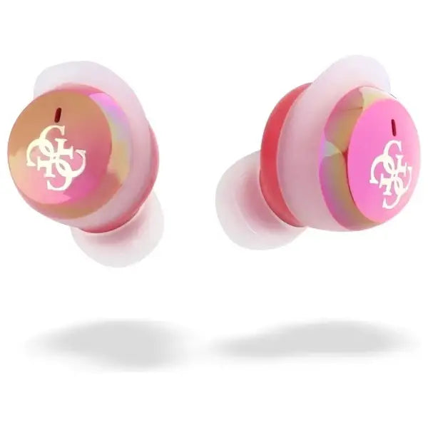 Guess Bluetooth headphones GUTWSJ144ESF TWS + docking station fuchsia/fuschia Iridescent 4G Printed Logo - Headphones