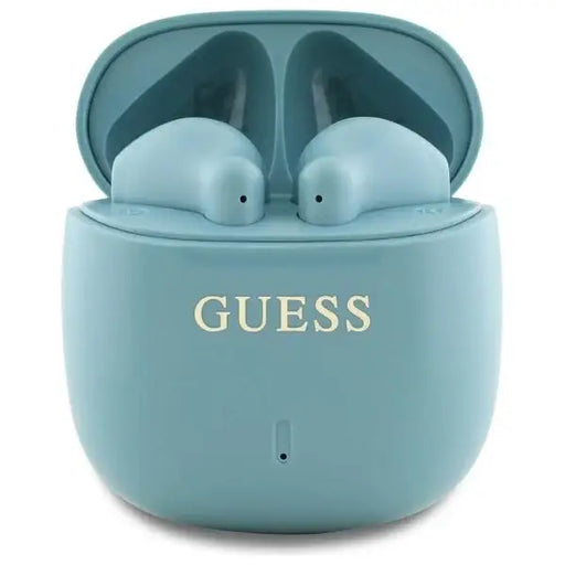 Guess Bluetooth headphones GUTWSJ14ESGQ TWS + docking station turquoise/turquoise Printed Classic Logo - Headphones