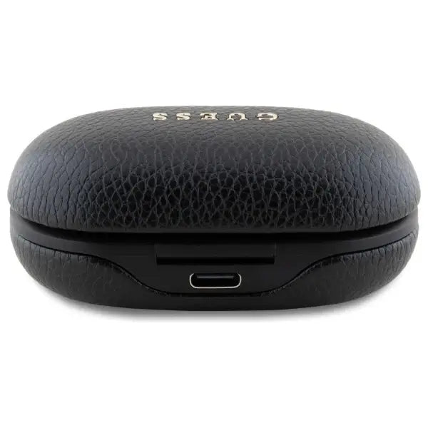 Guess Bluetooth headphones GUTWSPGTSPSK TWS + docking station black/black Grained Classic Logo - Headphones