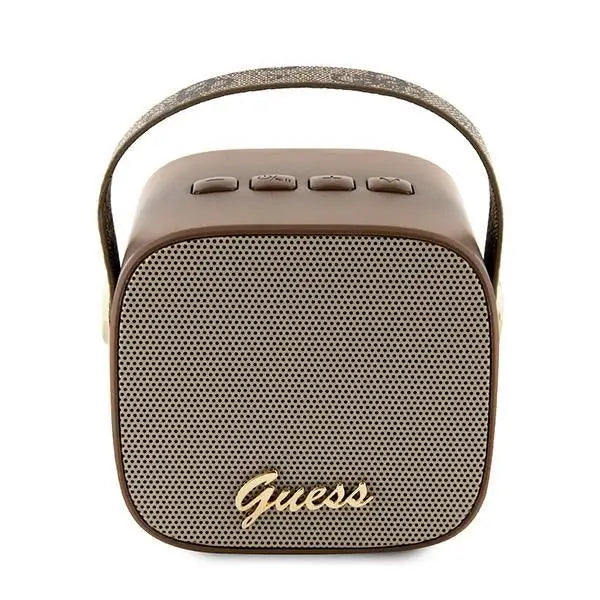 Guess Bluetooth speaker GUWSB2P4SMW Speaker mini brown/bown 4G Leather Script Logo with Strap - Headphones