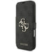 Guess Book 4G Metal Logo Case for iPhone 17 Pro - Black - Cell phone cases and covers<<<HurtelXML