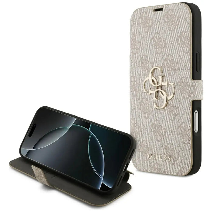 Guess Book 4G Metal Logo Case for iPhone 17 Pro Max - Pink - Cell phone cases and covers<<<HurtelXML