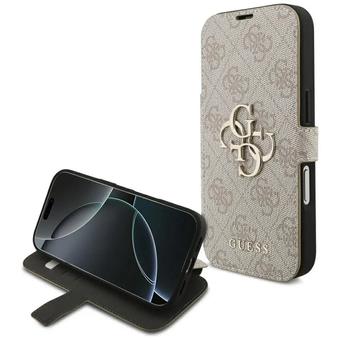 Guess Book 4G Metal Logo Case for iPhone 17 Pro - Pink - Cell phone cases and covers<<<HurtelXML