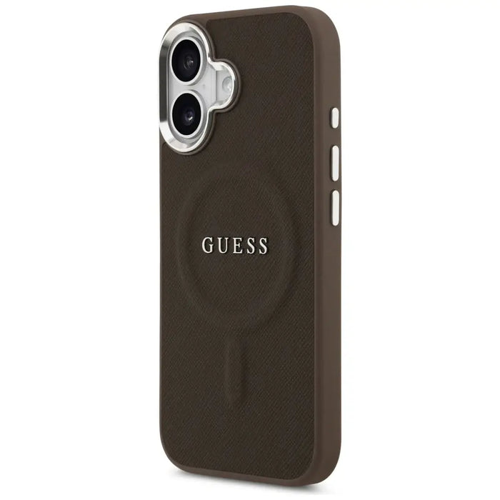 Guess Classic Logo MagSafe Case for iPhone 17 - Brown - Cell phone cases and covers<<<HurtelXML