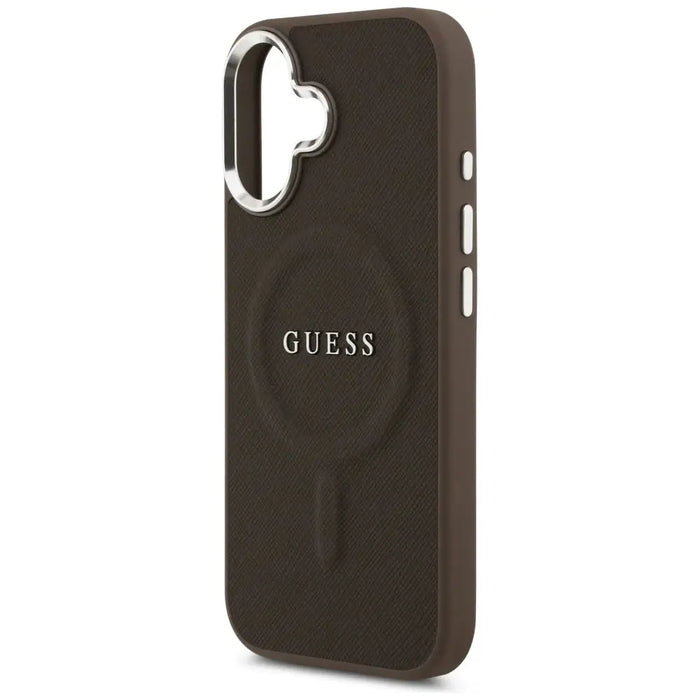 Guess Classic Logo MagSafe Case for iPhone 17 - Brown - Cell phone cases and covers<<<HurtelXML