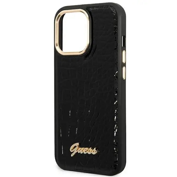 Guess Croco Collection iPhone 14 Pro 6.1’’ Case - Black - Cell phone cases and covers<<<HurtelXML