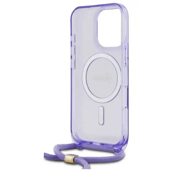 Guess Crossbody Cord Script MagSafe Case for iPhone 16 Pro Max - Purple - Cell phone cases and covers<<<HurtelXML