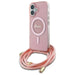 Guess Crossbody Cord Script MagSafe iPhone 16 Case - Pink - Cell phone cases and covers<<<HurtelXML