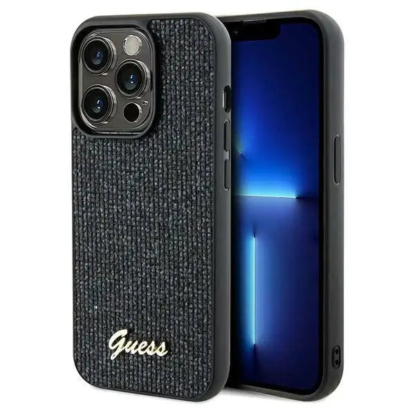 Guess Disco Metal Script case for iPhone 13 Pro Max - black - Cell phone cases and covers<<<HurtelXML