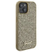Guess Disco Metal Script case for iPhone 15 - gold - Cell phone cases and covers<<<HurtelXML