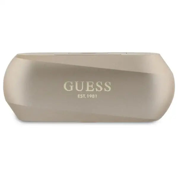 Guess Elongated Metalic Printed Logo Bluetooth TWS Headphones + Docking Station - Gold - Headphones