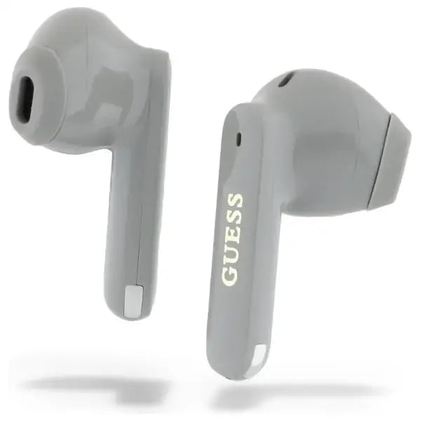 Guess Elongated Metalic Printed Logo Bluetooth TWS Headphones + Docking Station - Gray - Headphones