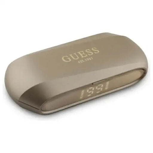 Guess Elongated Metalic Printed Logo Bluetooth TWS Headphones + Docking Station - Gold - Headphones