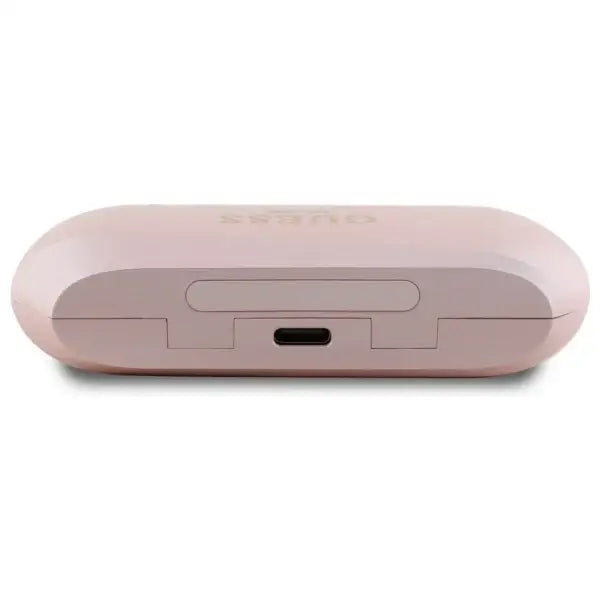 Guess Elongated Metalic Printed Logo Bluetooth TWS Headphones + Docking Station - Pink - Headphones