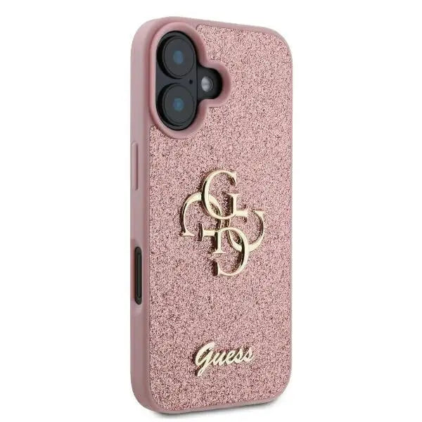 Guess Fixed Glitter Big 4G Case for iPhone 16 Plus 6.7’’ - Pink - Cell phone cases and covers<<<HurtelXML