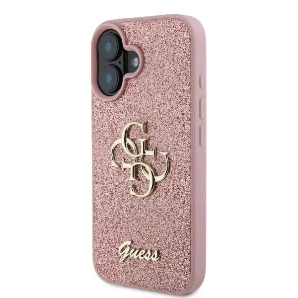 Guess Fixed Glitter Big 4G Case for iPhone 16 Plus 6.7’’ - Pink - Cell phone cases and covers<<<HurtelXML