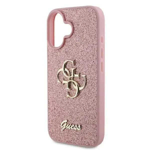 Guess Fixed Glitter Big 4G Case for iPhone 16 Plus 6.7’’ - Pink - Cell phone cases and covers<<<HurtelXML