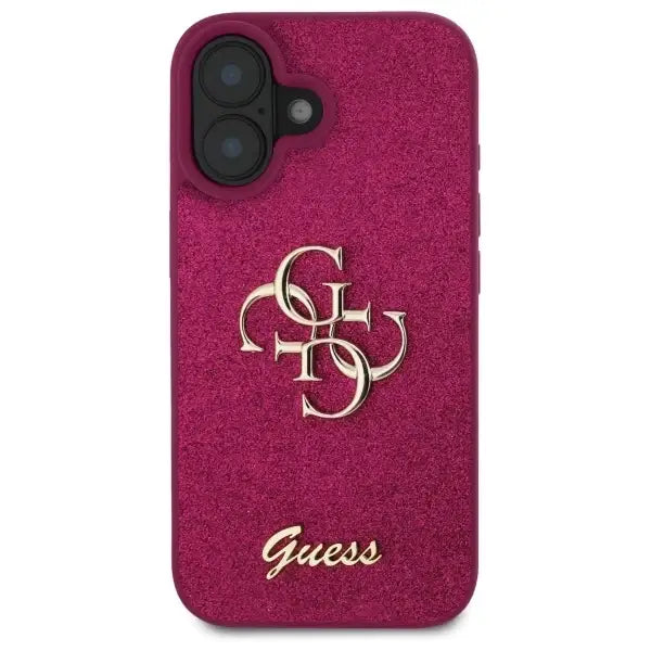Guess Fixed Glitter Big 4G case for iPhone 16 - purple - Cell phone cases and covers<<<HurtelXML