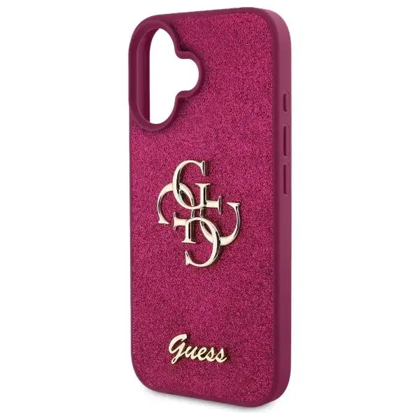 Guess Fixed Glitter Big 4G case for iPhone 16 - purple - Cell phone cases and covers<<<HurtelXML