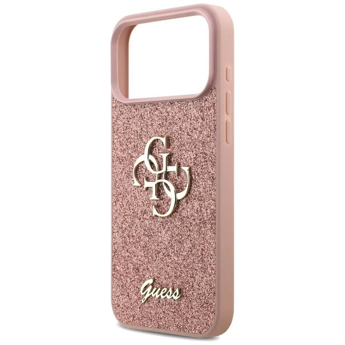Guess Fixed Glitter Big 4G Case for iPhone 17 Pro Max - Pink - Cell phone cases and covers<<<HurtelXML