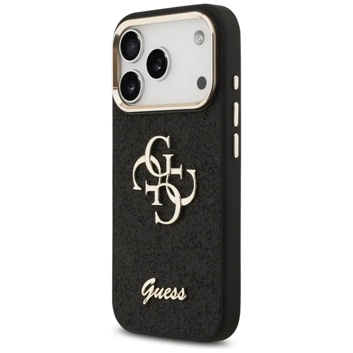 Guess Fixed Glitter Big 4G Metal Frame case for iPhone 17 Pro - black - Cell phone cases and covers<<<HurtelXML