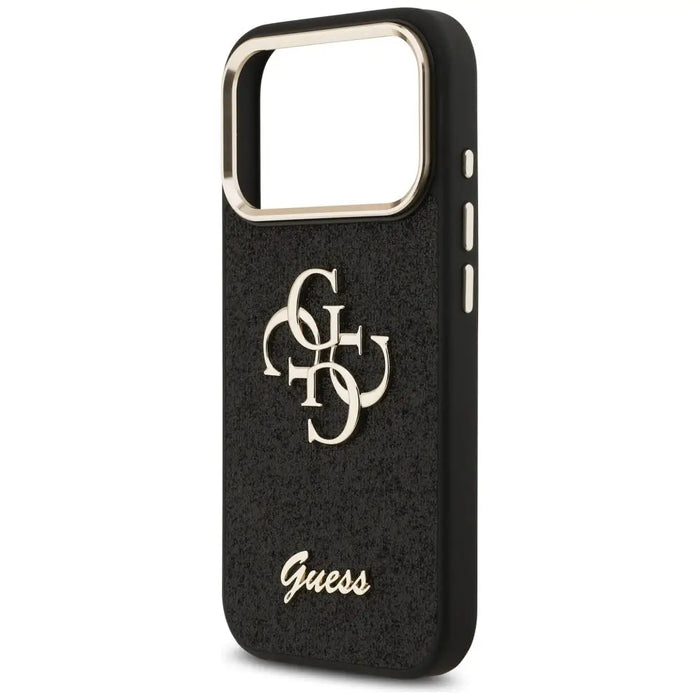 Guess Fixed Glitter Big 4G Metal Frame case for iPhone 17 Pro - black - Cell phone cases and covers<<<HurtelXML