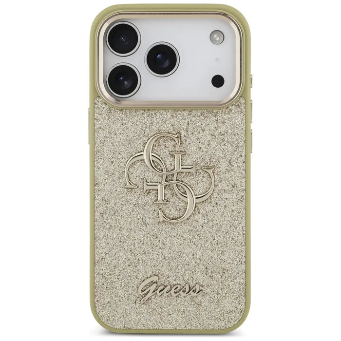 Guess Fixed Glitter Big 4G Metal Frame case for iPhone 17 Pro - gold - Cell phone cases and covers<<<HurtelXML