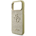 Guess Fixed Glitter Big 4G Metal Frame case for iPhone 17 Pro Max - gold - Cell phone cases and covers<<<HurtelXML