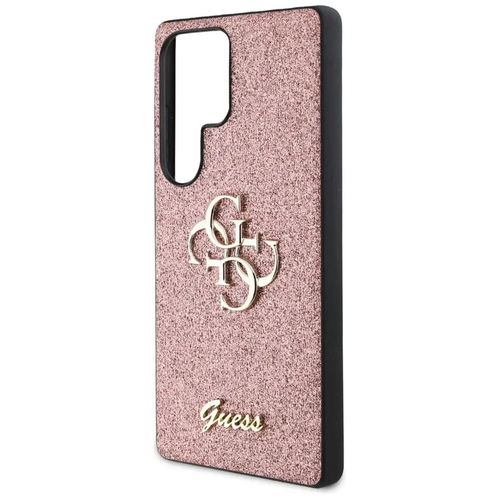 Guess Fixed Glitter Big 4G Metal Logo Case for Samsung Galaxy S25 Ultra Pink - Cell phone cases and covers<<<HurtelXML