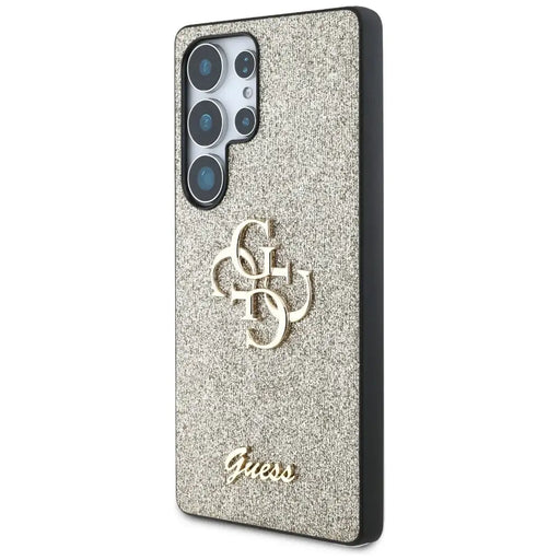 Guess Fixed Glitter Big 4G Metal Logo case for Samsung Galaxy S25 Ultra gold - Cell phone cases and covers<<<HurtelXML